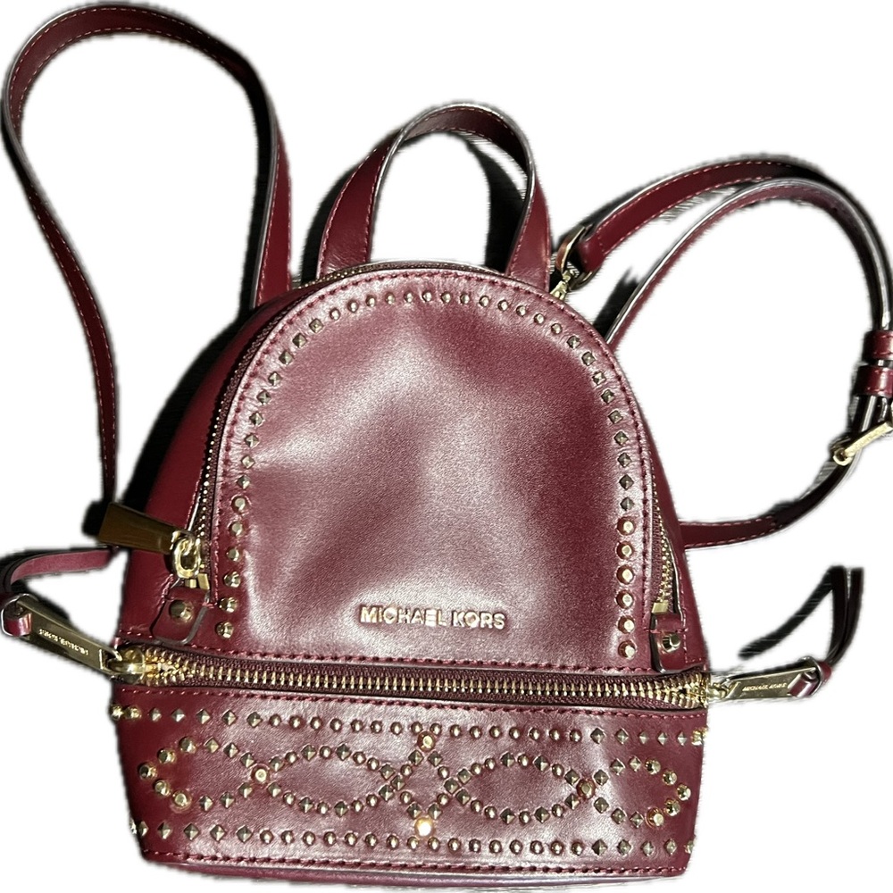 Michael Kors Burgundy Backpack